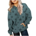 thumbnail image 1 of FAOWME Sweat à Capuche Imprimé à Manches Longues pour Filles Chandail-Over Marine 2-3 Ans, 1 of 4