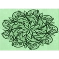 thumbnail image 1 of Ahgly Company Indoor Rectangle Patterned Pale Green Area Rugs, 7' x 9', 1 of 6