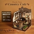 thumbnail image 7 of DIY Wooden Dollhouse Tiny Home Book Nook Kit – Tiny House Miniature for Adults, Rustic Café Scene Bookshelf Art, Specific Handmade Present for Book Enthusiasts & Collectors, 7 of 7