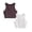 White 1PCS & Brown 1PCS, variant on MUXiin Sports Bras for Girls 14-16 Girls Double Layer Cropped Tank Top Sleeveless Soft Stretch Comfort Fit Casual Wear Breathable Bras For Girls