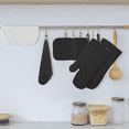 thumbnail image 4 of Guante de horno de cocina resistente al calor, guantes de horno extralargos de 500 grados y agarradera con superficie de silicona antideslizante, 4 of 5