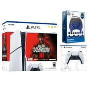 Sony PlayStation 5 Slim Disc Call of Duty Modern Warfare 3 Bundle with Extra Glacier White Controller and Surge Gamer Starter Kit
