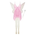 thumbnail image 1 of SUNSIOM Ensemble de Costume Fairy pour Femmes Robe Caraco en Dentelle et Maille Fairy Ailes Baguette Bas à Paillettes Ensemble 4 Pcs, 1 of 8