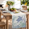 thumbnail image 3 of Burlap Table Runner 36 Inches Long, Watercolor Sea Turtle Seaweed Coral Non-Slip Kitchen Table Runners for Dining Room Everyday Use Party Table Decorations Ocean Theme on Beige, 3 of 9