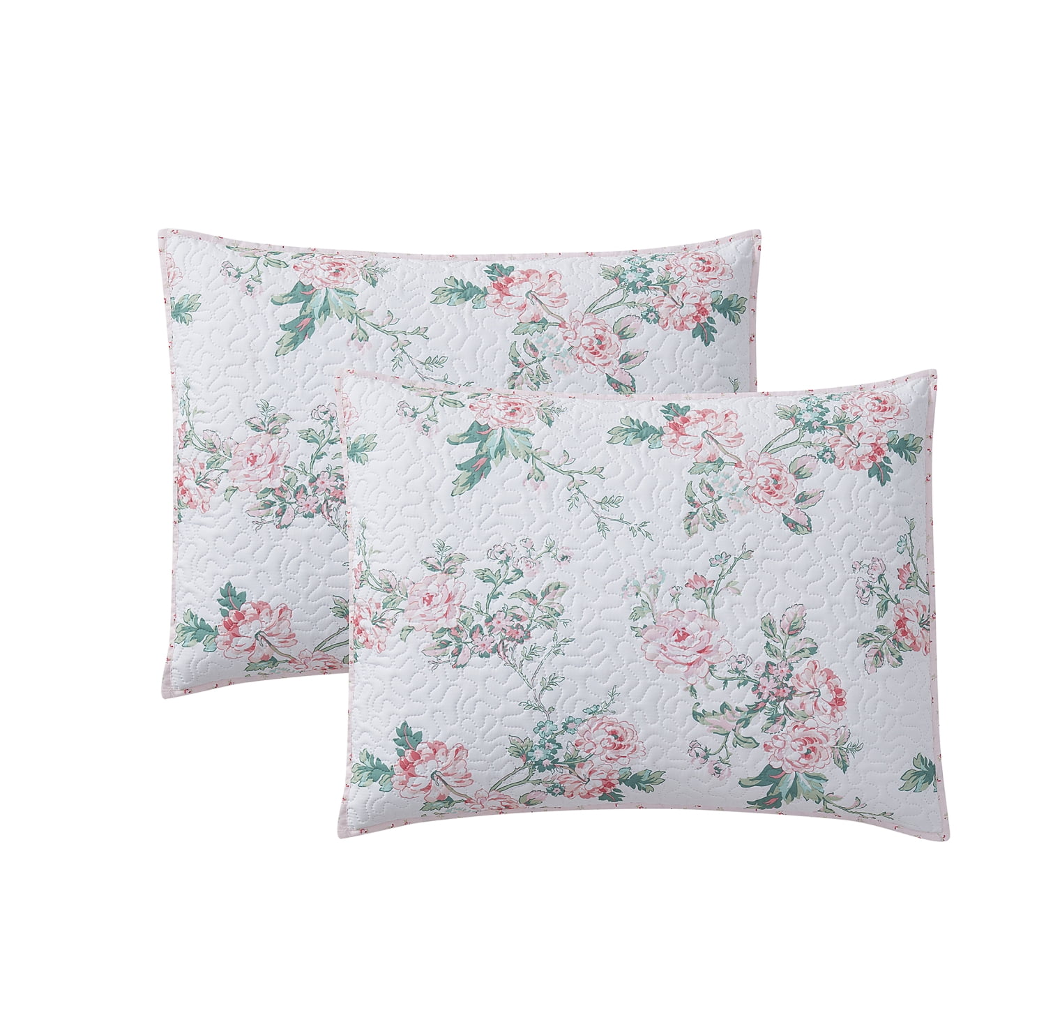 Simply Shabby Chic 4-Piece White Azure Floral Bedding Sets, Full Queen