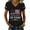 Black, variant on Women's 250th Anniversary USA Shirt Independence Day Top 4th of July Shirts America 250 Merchandise V Neck Flag Graphic Casual Tee