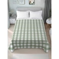 thumbnail image 2 of Twin Size Flat Sheet Only, Sage Green Buffalo Plaid Soft Brushed Microfiber Bed Sheets, Farmhouse Green White Checkered Hotel Quality Breathable Bedding Top Sheet, Easy Care, 66"x96", 2 of 9