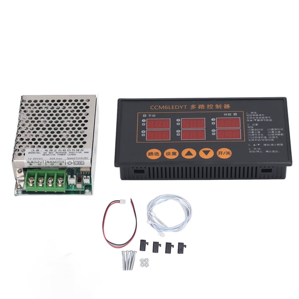 Controlador De Velocidad Del Motor De CC PWM, Regulador De Velocidad Del Motor De 12 V-80 V Controlador De Velocidad Del Motor Con Pantalla Digital De Alta Potencia Con Panel De Control Del Motor De 6