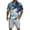 Royal Blue, variant on Men's Summer Outfits Hawaiian Matching Set Beach 2 Piece Outfits Floral Cruise Button Down Shirt and Shorts
