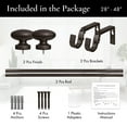 thumbnail image 3 of MERIVILLE 1" Single Curtain Rod Set, Adjustable 28-48 Inches, Prima Finials, Oil-Rubbed Bronze, 3 of 8