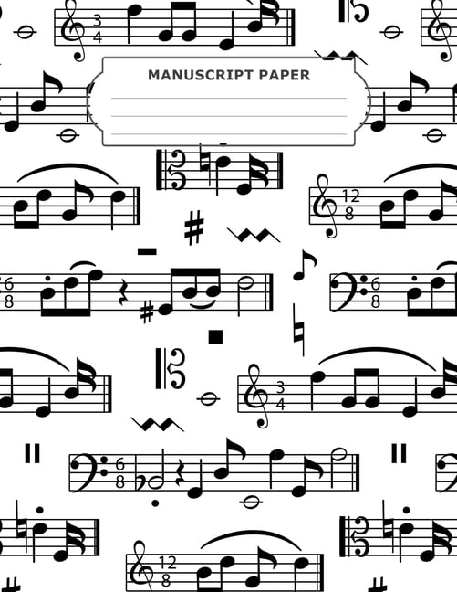12staff music paper with bar lines
