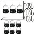 thumbnail image 3 of Halloween Witches Cauldron Serving Bowls Set of 9 on Rack - Black , Skeletons, Candy Punch Bowl, for Home Kitchen Indoor Outdoor, Party Decor, for Halloween Supplies, 3 of 7