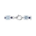 thumbnail image 3 of Everly Women's Topaz Sapphire Sterling Silver Tennis Bracelet, 3 of 6