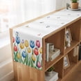 thumbnail image 6 of Table Runners 72 Inches Long Dress Scarves, Watercolors Tulips Farmhouse Kitchen Table Runner, Coffee Tablerunners, Spring Butterflies Flowers Leaves Plants 14x72 Inch, 6 of 9