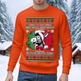 thumbnail image 2 of DHFJKG Christmas Sweatshirt For Men Funny Donkey Printed Pullover Long Sleeve Crewneck Xmas Festive Party Top Casual Jumper Tops, 2 of 4