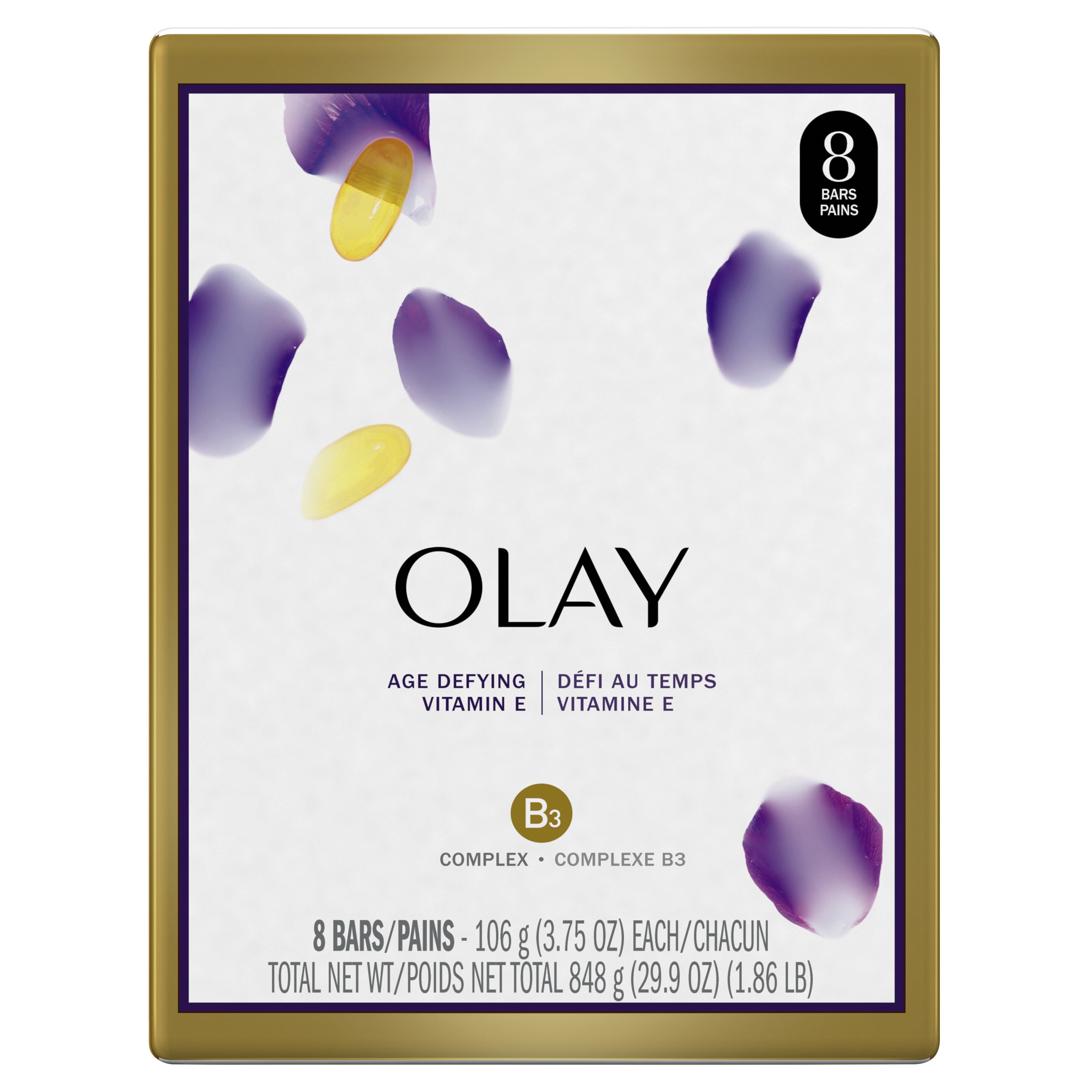 Olay Moisture Outlast Age Defying Beauty Bar 3.75 oz, 8 count - Walmart