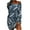 Blue Womens Long Sleeve Dress, variant on USSUMA Bodycon Dresses For Women, Women Boho Knee Length Tshirt Sundress Ethnic Casual Round Neck Long Sleeve Graduation Cocktail Sun Dresses High Waist Ruffles Sun Dress Animal Sunflower Pattern