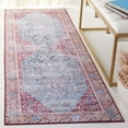 thumbnail image 3 of SAFAVIEH Tucson Einri Traditional Machine Washable Runner, 2'6" x 8', Blue/Red, 3 of 9