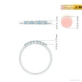 thumbnail image 4 of ANGARA Natural Half Eternity 7 Stone Aquamarine and Diamond Wedding Ring in 925 Sterling Silver for Women (Size-2mm) | March Birthstone, Anniversary, Jewelry Gift for Women | Natural Aquamarine Ring, 4 of 9