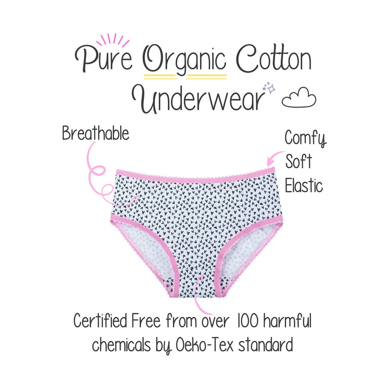 Girls' organic cotton knickers - pink with white dots – Y.O.U