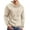 Khaki, variant on COOFANDY Mens Hooded Sweatshirt Long Sleeve Solid Quilted Knit Hoodie Pullover Hoodies