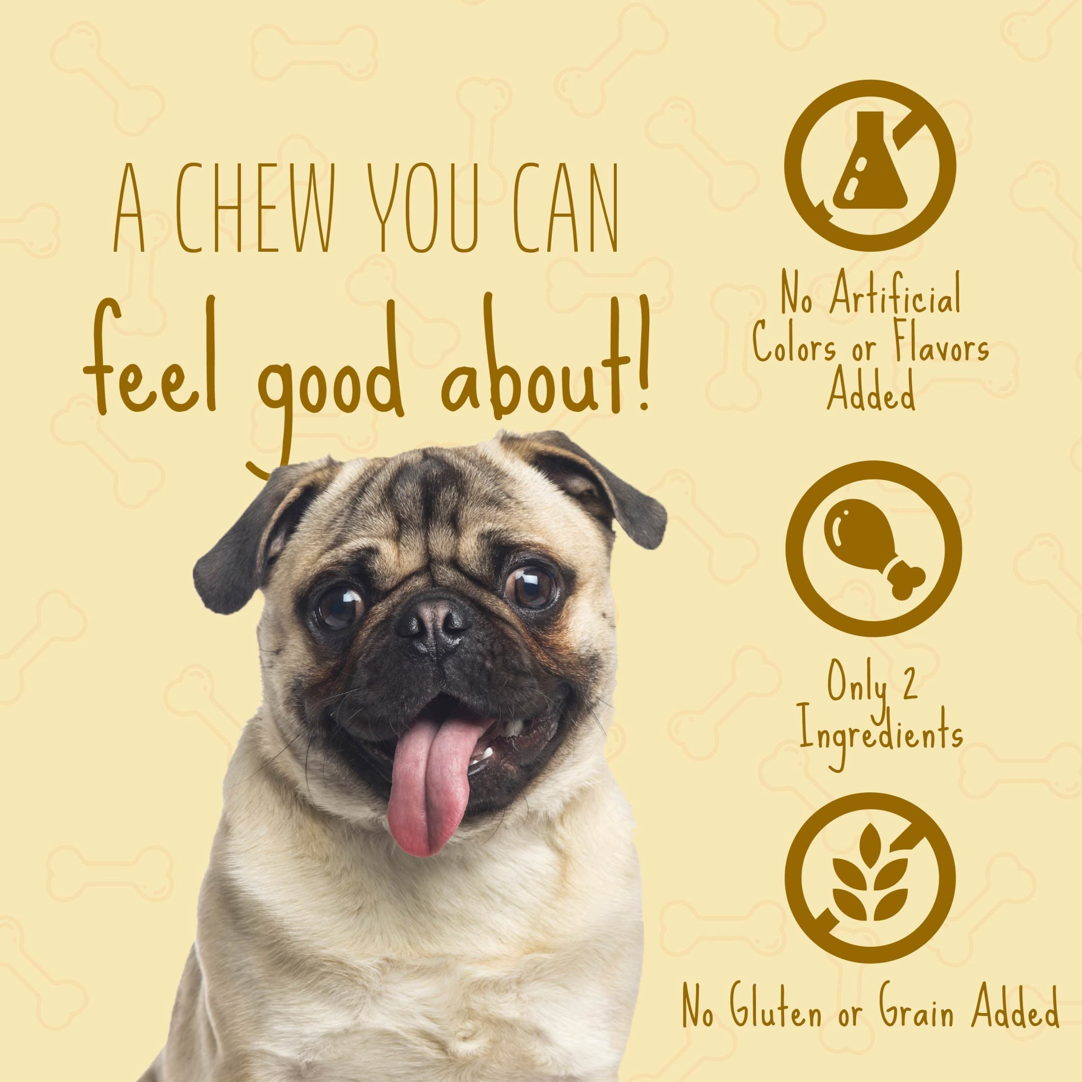 (4 pack) Better Belly Originals Real Chicken Liver Flavor Small Rolls Chew, Highly Digestible Dog Treat, 20 Count