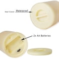 thumbnail image 2 of 2 PCS 3" x4" Waterproof Outdoor Battery Operated Flameless LED Pillar Candles with Timer Flickering Plastic Resin Electric Decorat, 2 of 5