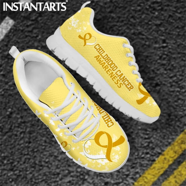Zapatillas deportivas con diseño de concienciación sobre el cáncer de mama infantil para niñas, antideslizantes, con absorción de impactos, transpirables, informales, para adolescentes.