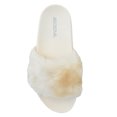 thumbnail image 1 of Soda Women Slip on Soft Fur Fuzzy Sandals Slide Slippers Flat Flip Flops YOGA-S Beige 10, 1 of 2
