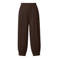 thumbnail image 6 of Cmfcve Barrel Pants for Women Summer Casual High Waisted Balloon Pants Boho Baggy Beach Wide Leg Pants, 6 of 6