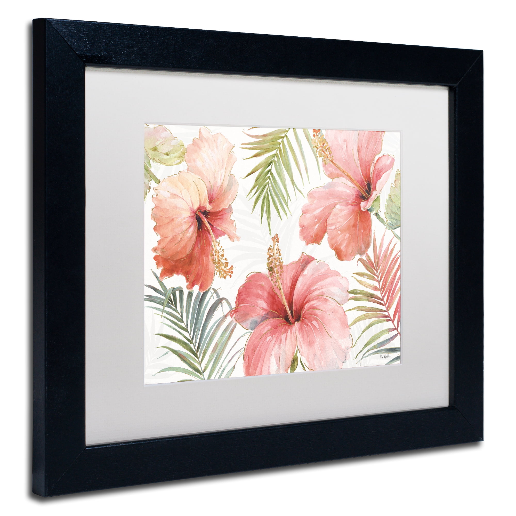 Trademark Fine Art 'Tropical Blush I' Matted Framed Art by Lisa Audit