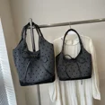 thumbnail image 5 of MBTI Elegante bolso de mano para mujer, estético, de gran capacidad, a cuadros, nuevo bolso de hombro de moda, exquisito bolso de compras literario para mujer, 5 of 5