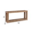 thumbnail image 5 of Lee 68 Inch Sofa Console Table, 1 Shelf and Open Frame, Distressed Brown- Saltoro Sherpi, 5 of 5