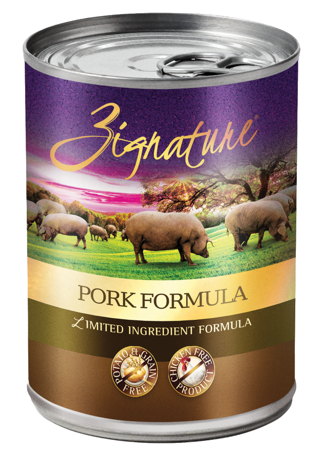 Zignature Pork Formula Wet Dog Food, 13 Oz, 12 Count