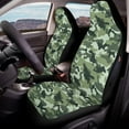 thumbnail image 3 of Binienty Army Green Camouflage Front Car Seat Covers Waterproof Breathable Front Seat Car Covers Airbag Compatible Automotive Interior Accessories Universal for Cars SUV Truck, 3 of 8