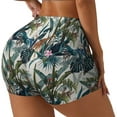 thumbnail image 2 of Xecao Hawaiian Style Print Workout Shorts for Women Soft Smooth Gym Yoga Scrunch Active Tennis Workout Running Shorts, 2 of 9
