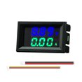 thumbnail image 1 of DC0-100V Amp Volt Gauge Dual LED Medidor corriente voltaje digital (Azul Verde 50A), 1 of 9