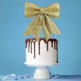 thumbnail image 2 of Coofit Bow Cake Topper Large: Glitter Birthday Cake Pick Cake Decoration for Wedding, 2 of 8