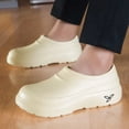 thumbnail image 2 of Waterproof Garden Clogs for Women Men EVA Slip On Mules with Arch Support Thick Bottom Non Slip Air Cushion Outdoor Home Sandals（Beige，Size 11), 2 of 7