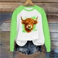 thumbnail image 4 of ICHUANYI Womens Crewneck Sweatshirts Raglan St. Patrick's Print Shirts Casual Long Sleeve Pullover Tops, 4 of 5