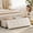Cream White, variant on Storage Ottoman, Foldable Foot Rest With, End Of Bed, Storage Chest, Living Room, Bedroom, Entryway, White