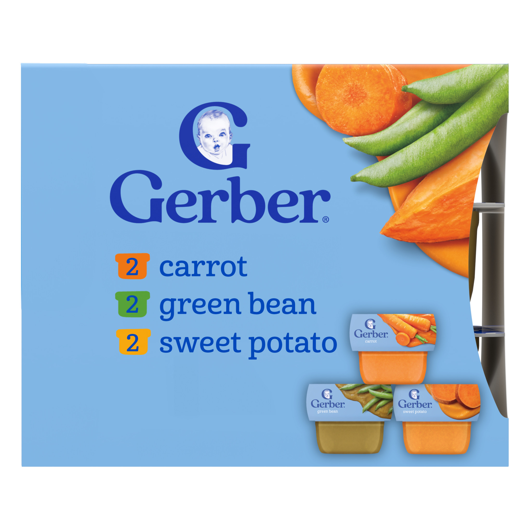 Gerber My 1st Veggies Starter Kit, Baby Food Puree, 2 oz Tubs, Variety (6 Pack)
