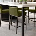 thumbnail image 4 of Porch & Den  Fairfield Counter Stool Warm Grey Faux Leather / Dark Brown Metal Powder Coated, Textured Faux Leather Faux Leather, 4 of 8