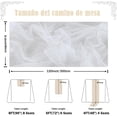 thumbnail image 3 of Camino de Mesa de Gasa Perla,Paquete de 2 Camino de Mesa de 30 x 120 Pulgadas para Decorar La Mesa En Comidas, Bodas, Cumpleaños y Fiestas(White), 3 of 4