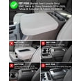 thumbnail image 5 of KBH Middle Console Cover for Chevy Silverado & GMC Sierra 2019-2026, Tahoe & Suburban & Yukon 2021-2026, Leather Armrest Lid Cushion Pad for Truck Interior, Gray(Bucket Seat Only), 5 of 8