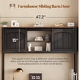 thumbnail image 4 of Farmhouse L Shaped Computer Desk with 6 Drawers and Hutch, Reversible Home Office Desk, Corner Office Desk, 4 of 7