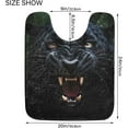thumbnail image 5 of GZHJMY Toilet Mat U-Shaped Fierce Leopard Soft and Absorbent Commode Contour Rug Plush Bathroom Rugs, Non-Slip, Machine Washable and Easier to Dry, 20x24 in Carpet Runner, 5 of 6