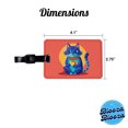 thumbnail image 3 of Cat Sipping Tea Faux Leather Travel Luggage Tag, 3 of 7