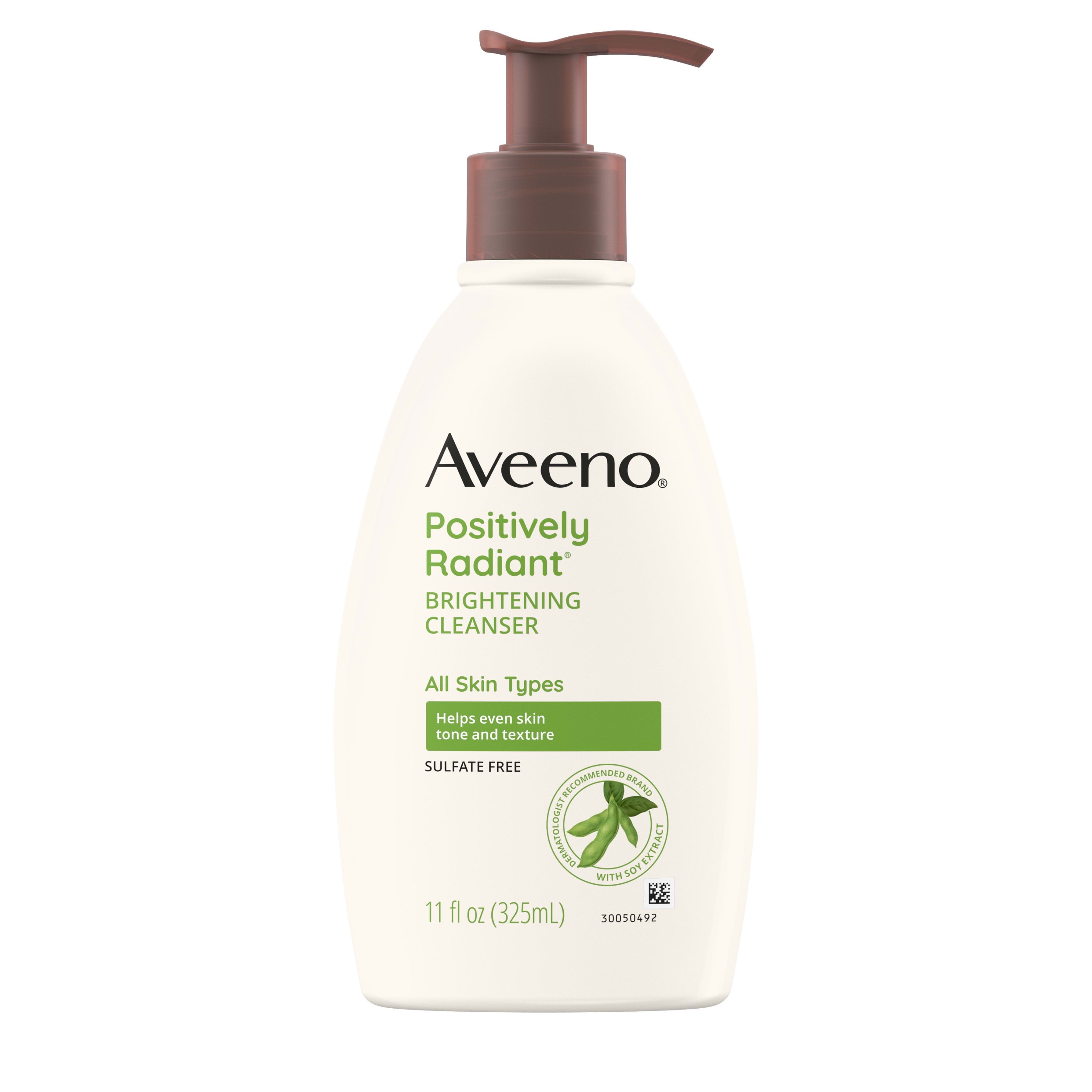 Aveeno Positively Radiant Brightening Facial Cleanser, Face Wash, 11 oz