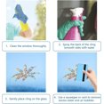 thumbnail image 3 of 28 pegatinas anticolisión con diseño de flores para ventanas, con diseño de hojas y arcoíris, para evitar colisiones de pájaros, calcomanías de plantas, películas de vinilo prismáticas no adhesivas, 3 of 8